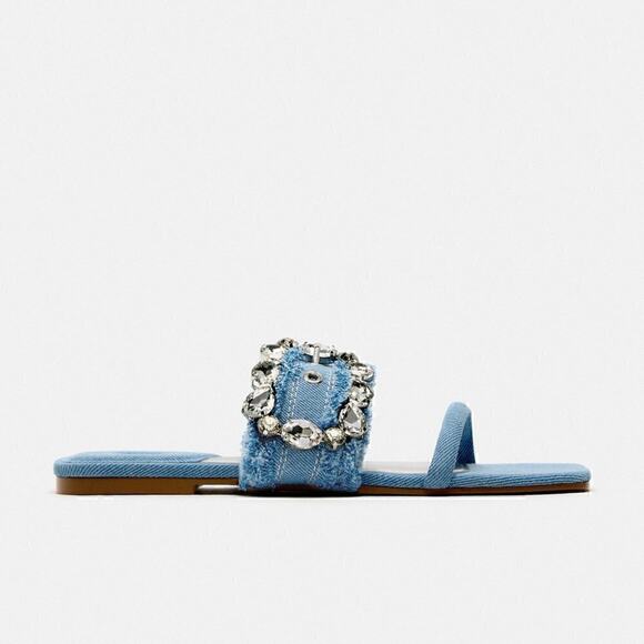 ZARA Embellished Slides NWT - Picture 15 of 16